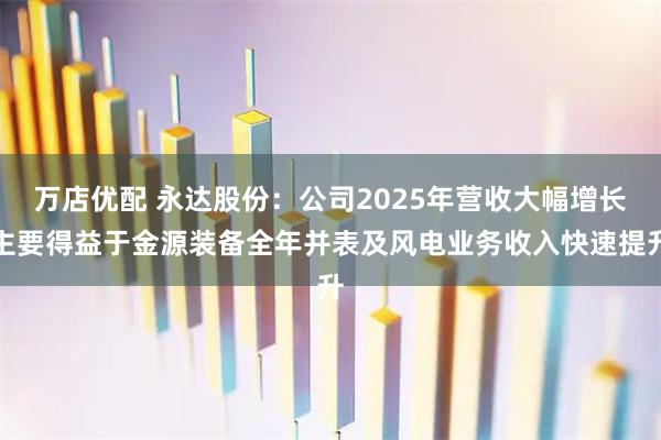 万店优配 永达股份：公司2025年营收大幅增长主要得益于金源装备全年并表及风电业务收入快速提升