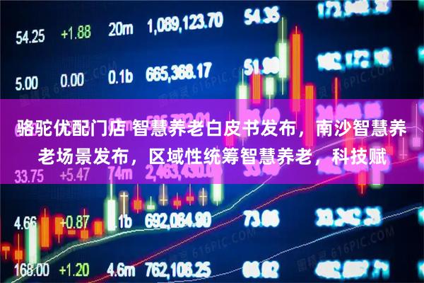 骆驼优配门店 智慧养老白皮书发布,南沙智慧养老场景发布,区域性统筹智慧养老,科技赋