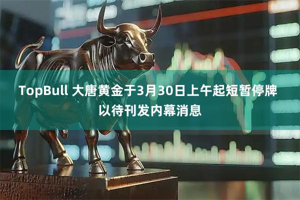 TopBull 大唐黄金于3月30日上午起短暂停牌 以待刊发内幕消息
