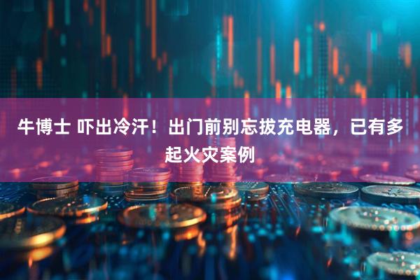 牛博士 吓出冷汗!出门前别忘拔充电器,已有多起火灾案例