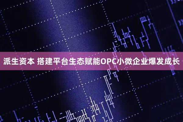 派生资本 搭建平台生态赋能OPC小微企业爆发成长